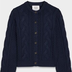 Heritage Knit Merino Wool Crew Cardigan